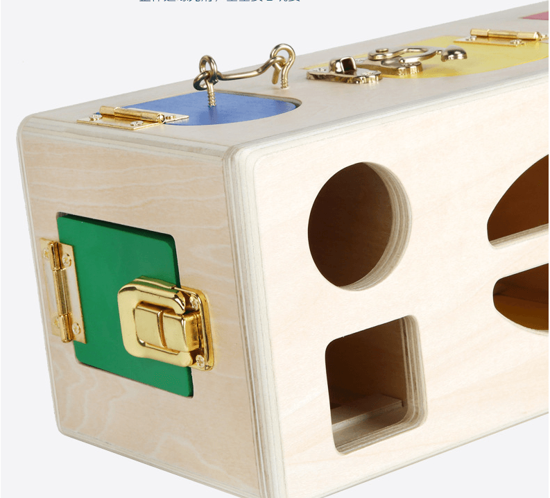 Wooden Shapes and Locks Box