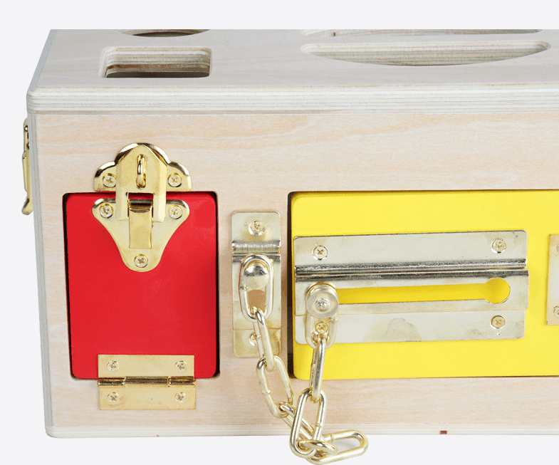 Wooden Shapes and Locks Box