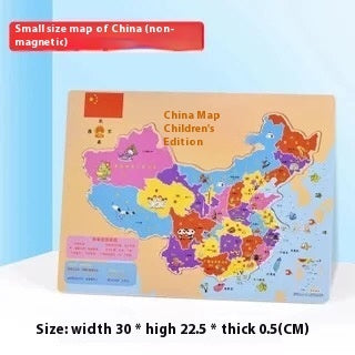 Wooden Magnetic Map Puzzle Toy