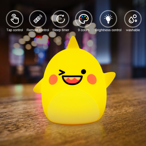 Cute Shark Silicone Light Color Changing