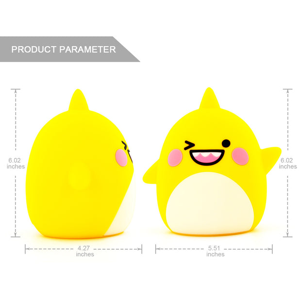 Cute Shark Silicone Light Color Changing
