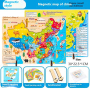 Wooden Magnetic Map Puzzle Toy