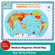 Wooden Magnetic Map Puzzle Toy